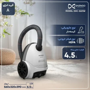 Daewoo Vacuum Cleaner Model DVC-S221W
